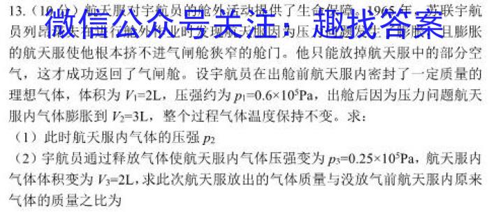 陕西省2023届临潼区、阎良区高三年级模拟考试（4月）物理`