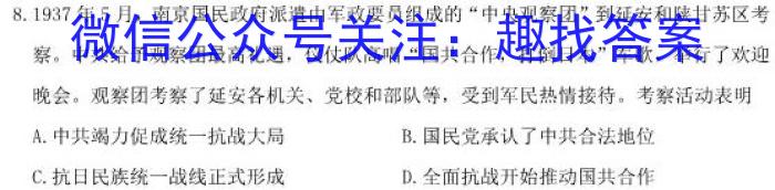 2023年陕西省初中学业水平考试模拟卷（A版）历史