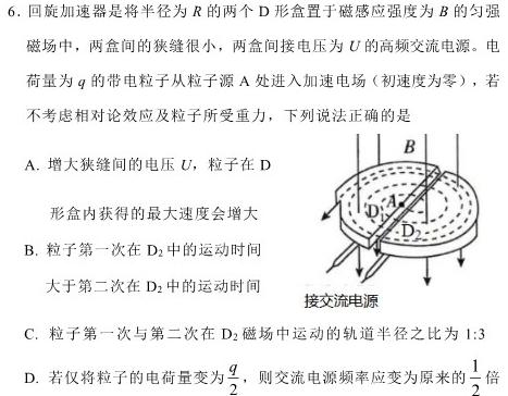 衡中文化2023年衡水新坐标·信息卷(六)-物理