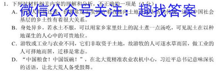 安徽第一卷·2022-2023学年安徽省七年级下学期阶段性质量监测(六)语文