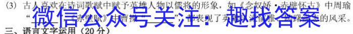 安徽省2023年初中毕业学业考试模拟试卷语文