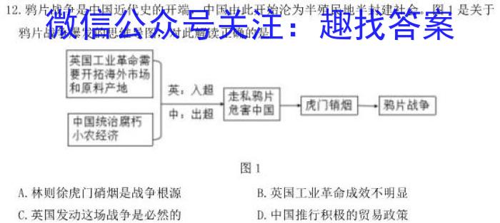 河北省2023届高三学生全过程纵向评价三历史