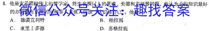 陕西省2023届澄城县九年级摸底考试A版政治试卷d答案