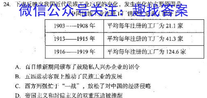 河南省焦作市普通高中2022-2023学年（下）高一年级期中考试历史