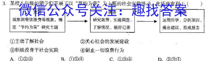 超级全能生2023届高考全国卷地区高三年级3月联考(3319C)政治~