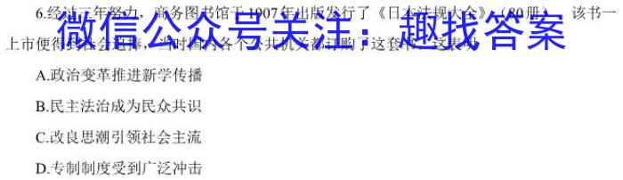 广西2023年4月高中毕业班第三次联合调研考试历史