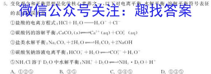 2022-023学年安徽省八年级下学期阶段性质量监测（六）化学