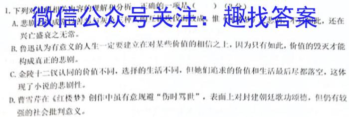 安徽天一大联考高三3月联考语文