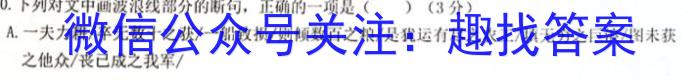 2023年陕西省初中学业水平考试全真模拟（五）语文