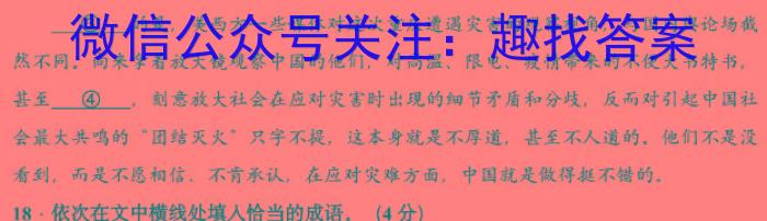 广西国品文化2023年高考桂柳信息冲刺金卷(四)4语文