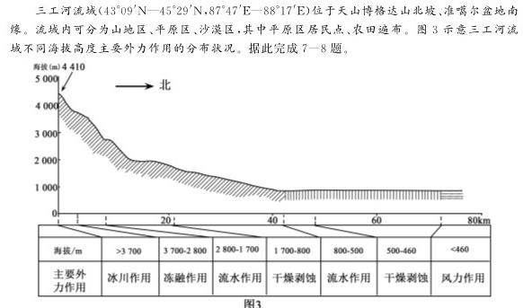 甘肃省白银市2023年九年级第一次诊断考试.地理