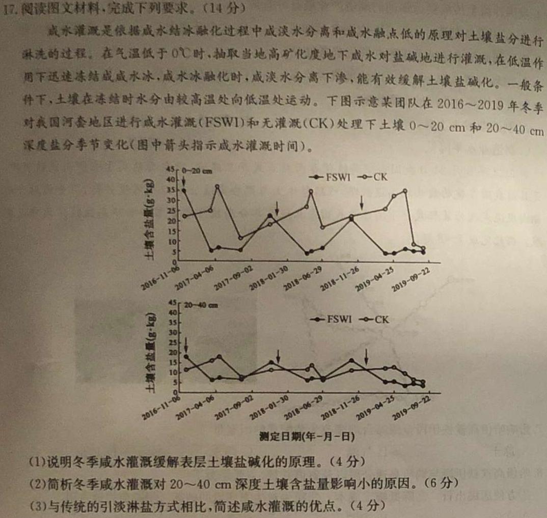 2023山西省一模高二3月联考.地理