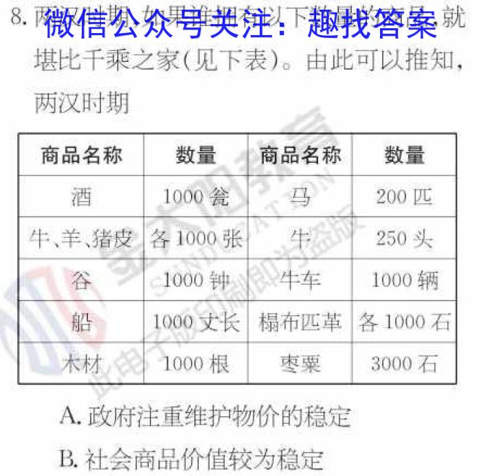 江西省2024-2023学年度八年级下学期期中综合评估（6LR）历史