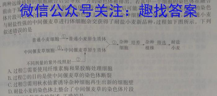 山东省2023年潍坊市高中学科核心素养测评生物