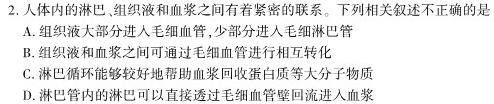 陕西省2022-2023学年度第二学期高一梯级强化训练月考(一)生物