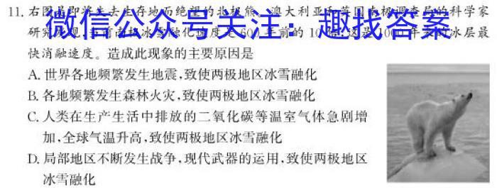 安徽省江淮教育联盟2022-2023学年第二学期的九年级第一次联考地理.
