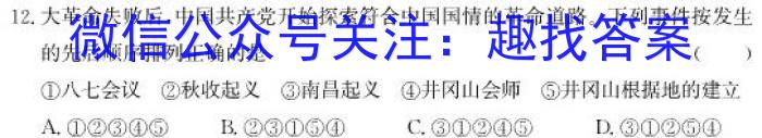 江淮教育联盟2023年春季九年级第一次联考历史