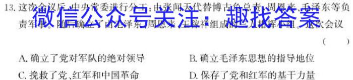 2023年湖南大联考高三年级4月联考（478C·HUN）历史