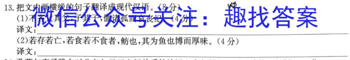 2022-2023学年（下）南阳六校高二年级期中考试语文