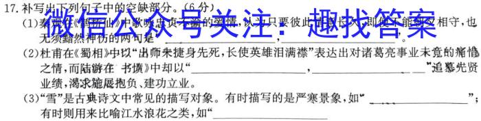 安徽第一卷·2022-2023学年安徽省七年级下学期阶段性质量监测(五)语文