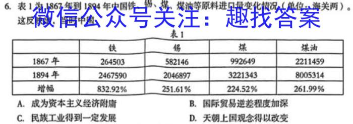 2023年河南大联考高三年级4月联考（478C-A·HEN）政治s