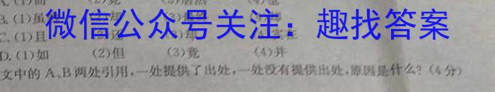 2023年湖南大联考高三年级4月联考（478C·HUN）语文