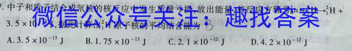 桂柳文化2023届高三桂柳鸿图信息冲刺金卷6物理`