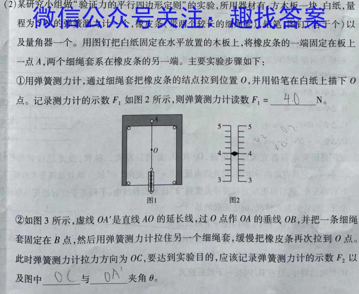 2023年万友中考模拟卷（三）物理`