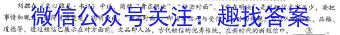 青桐鸣高考冲刺 2023年普通高等学校招生全国统一考试冲刺卷(一)语文