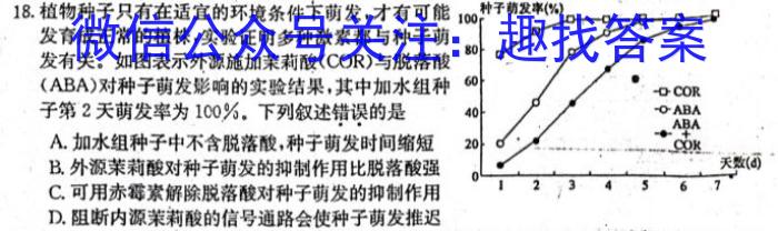 衡水金卷先享题信息卷2023届新教材一二生物