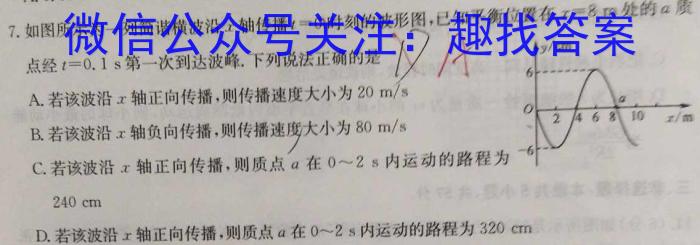 2023年全国高考·冲刺押题卷(六)6l物理