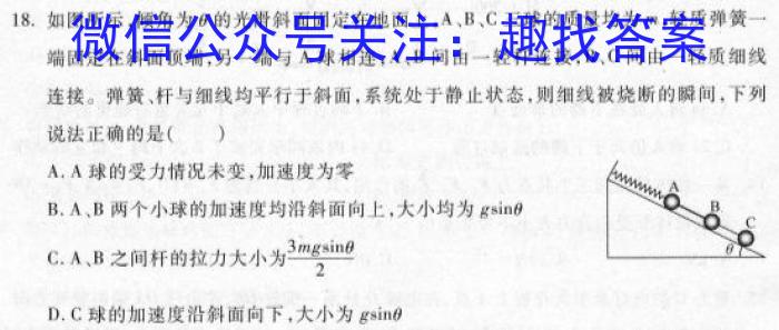 2023年高考冲刺模拟试卷(三)3l物理