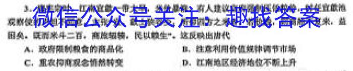 中考必刷卷·安徽省2023年安徽中考第一轮复习卷(八)8历史