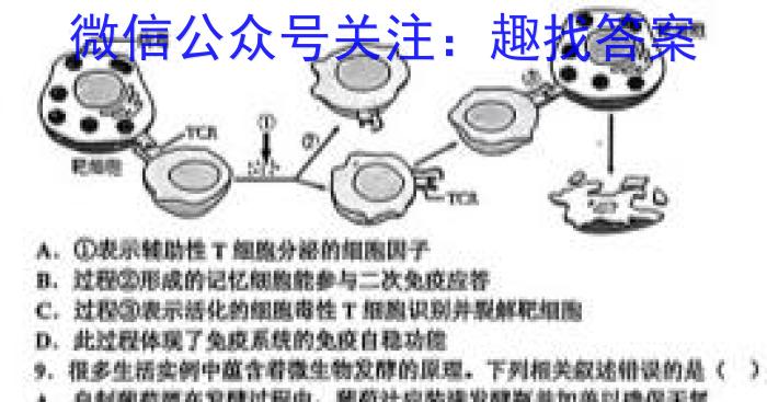 衡水金卷先享题2022-2023下学期高三年级一模考试(老高考)生物