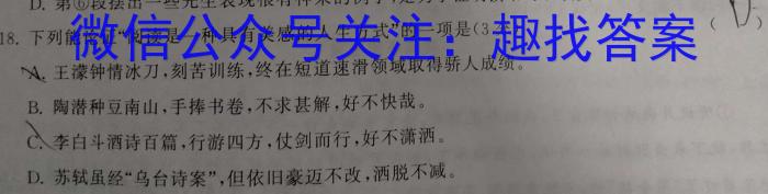 山西省2023届九年级一模（押题）语文