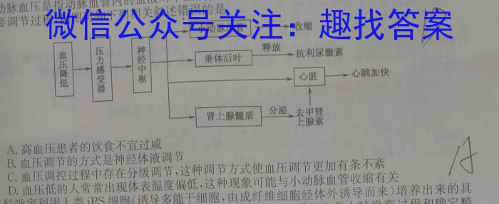 安师联盟2023年中考权威预测模拟考试（六）生物