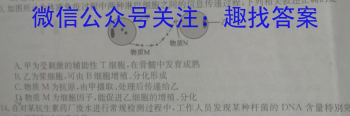 佩佩教育·2023年普通高校统一招生考试 湖南四大名校名师团队模拟冲刺卷(2)生物