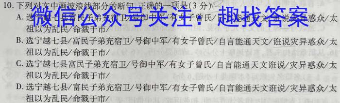 2023届名校之约·中考导向总复习模拟样卷 二轮(六)语文