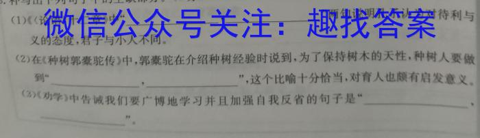 2023年山西省中考信息冲刺卷·第一次适应与模拟语文