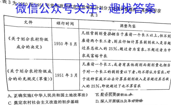 重庆三校高2024届拔尖强基联盟高二下半期联合考试(202304)历史