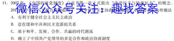 山西省吕梁市忻州市原平市2023届九年级中考一模政治~