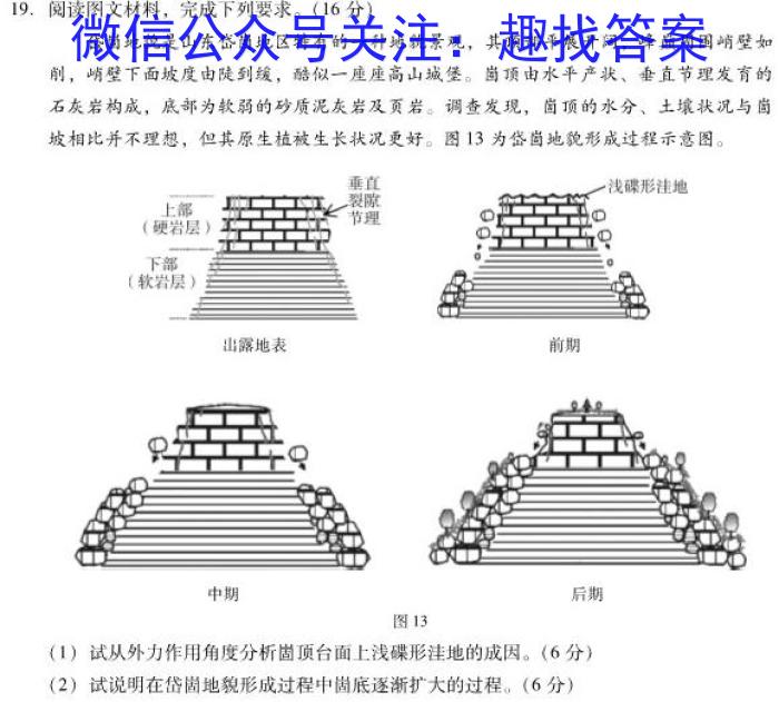 衡水名师卷2023年高考模拟信息卷全国卷(一)1s地理