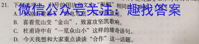 内蒙古乌兰察布市2023年普通高等学校招生全国统一考试(第一次模拟考试)语文