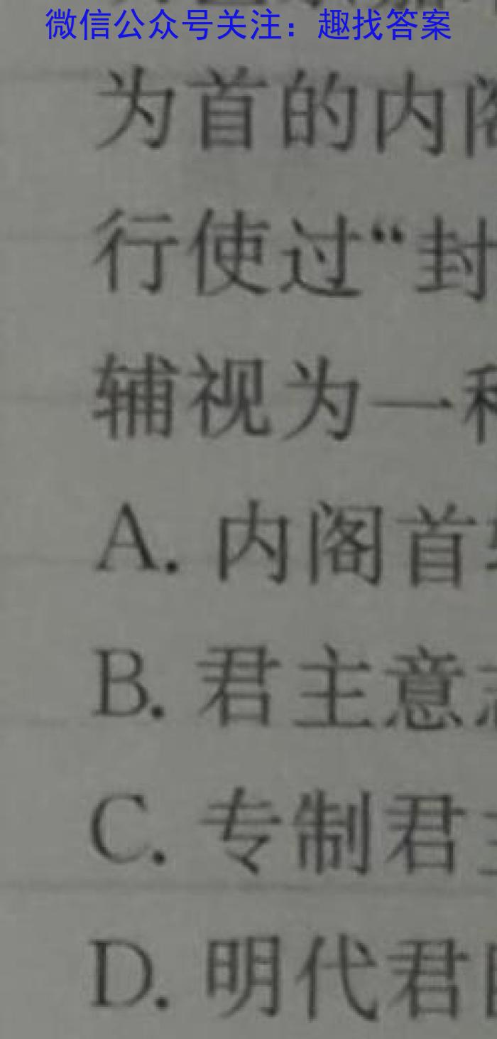 2023年安徽省教育教学联盟大联考·中考密卷(二)2历史