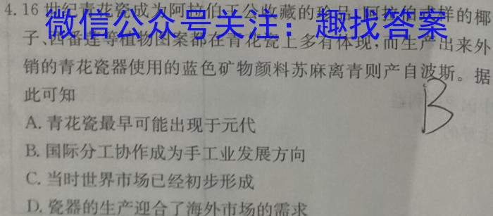 2023年普通高等学校招生全国统一考试信息模拟测试卷(新高考)(二)历史