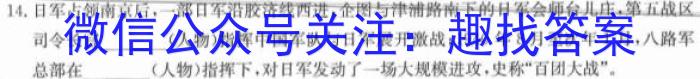 山西省临汾市襄汾县2024届八年级第二学期素养形成第一次能力训练历史