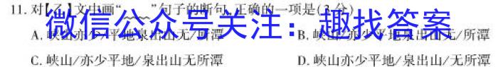 重庆三校高2024届拔尖强基联盟高二下半期联合考试(202304)语文
