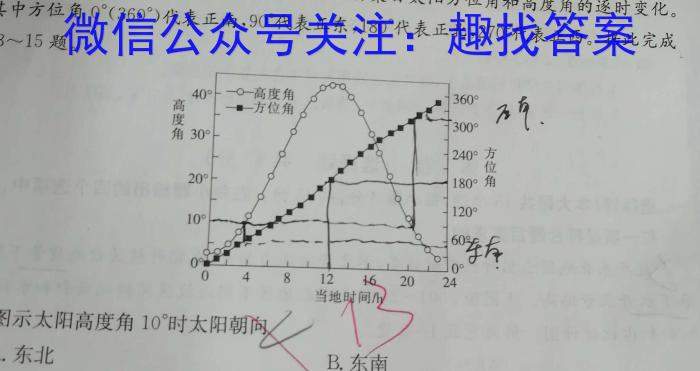 江淮名卷·2023年中考模拟信息卷(三)3s地理