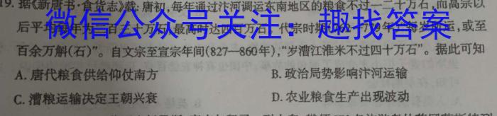 百校联赢·2023安徽名校大联考二历史