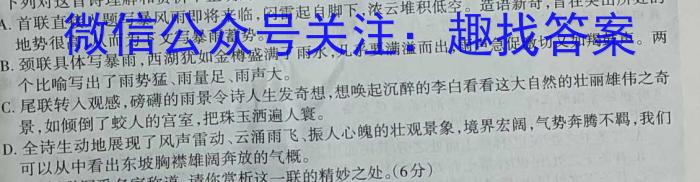 江西省吉安市2023届九年级第二学期第一次月考检测试卷（四校联考）语文